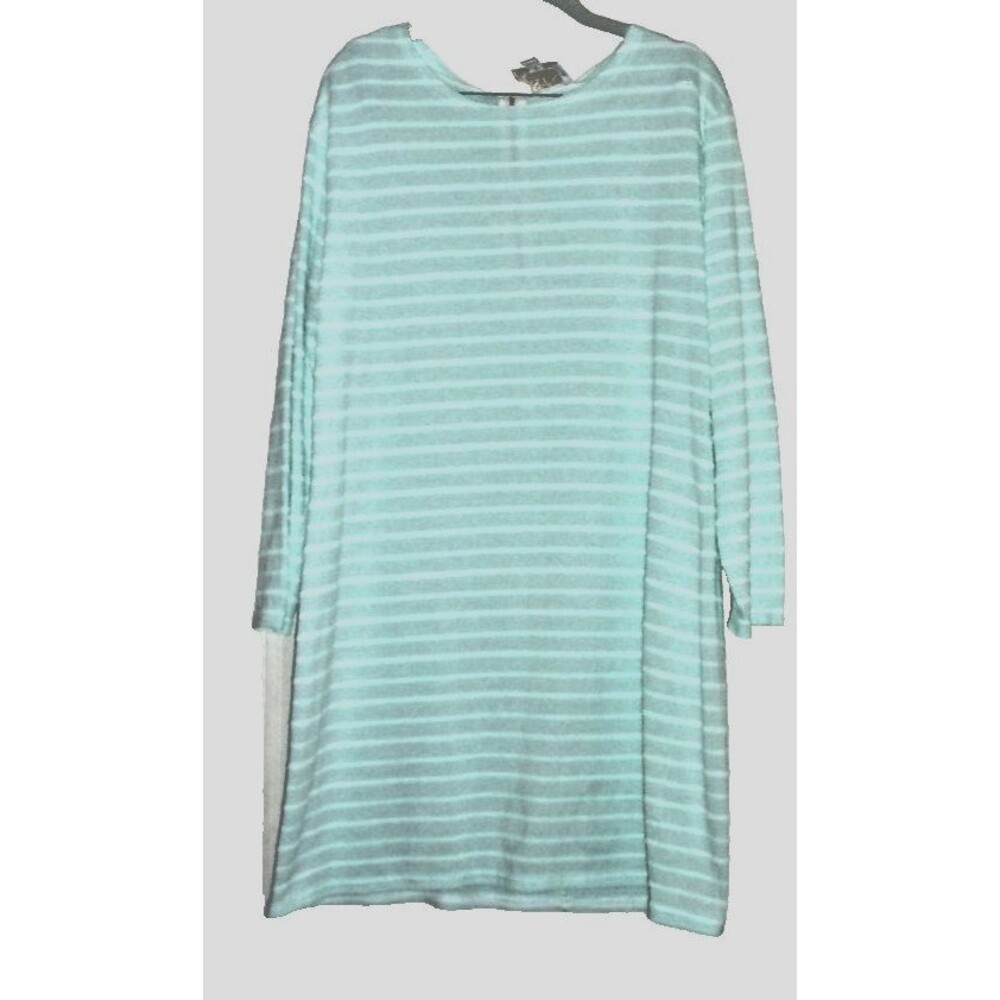 Sail To Sable Shift Dress Green White Gold Zip Sz.  XL Nautical Tuckernuck